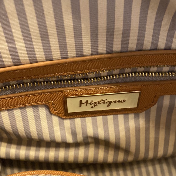 Miztique brown square shoulder bag - Picture 5 of 6